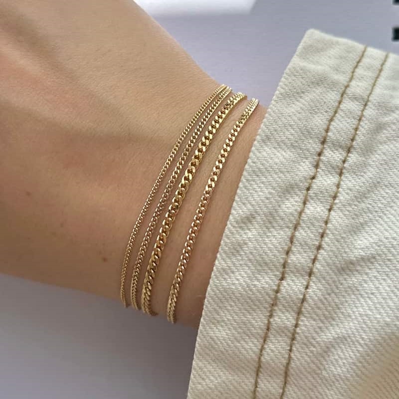 Panser Facet Armbånd i 14kt. guld 0,45-0,55-0.75 og 0.85